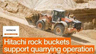 Hitachi rock buckets offer exceptional breakout performance at German quarry