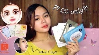 AFFORDABLE FACIAL MASK SA SHOPEE(3 DAYS CHALLENGE)||ERICKA