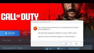 Fix Call of Duty Modern Warfare 3 Error Your Operating System Windows 8/7 Is Not Supported