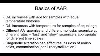 Amino Acid Racemization (AAR) Geochronology webinar