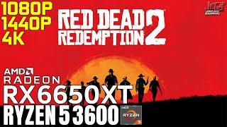 Red Dead Redemption 2 | Ryzen 5 3600 + RX 6650 XT | 1080p, 1440p, 4K benchmarks!