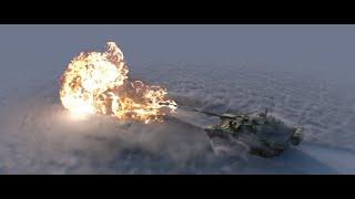 Houdini Pyro tank firing simulation (Arnold render in Maya, 740GB VDB cache)