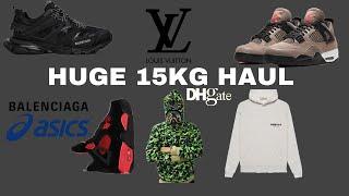 HUGE *BUDGET* 15KG DHGATE HAUL (JORDAN 4S, BAPE, BALENCIAGA, ESSENTIALS and more)