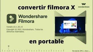 convertir Filmora X en portátil