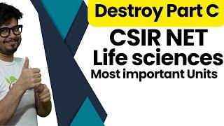 Most important Units for CSIR NET Life science part C | csir net part c preparation strategy