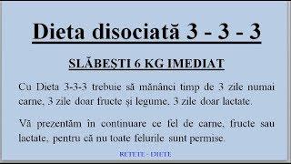 Dieta disociată 3-3-3 - Poți slăbi 6 kilograme imediat!