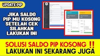 PIP SALDO 0 INI DIA SOLUSINYA || SEGERA LAKUKAN INI JIKA SALDO PIP KOSONG