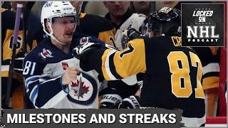 Sidney Crosby Reaches a Milestone, the Jets Get Back to Winning & the Red Wings Win for a New Coach