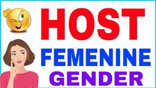 Host ka feminine gender | host feminine gender | host ka gender | feminne of host