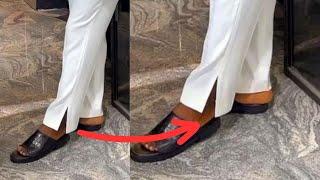 How to cut a trouser with leg opening ( SPLITS ) step by step tutorial