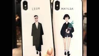 Чехол-накладка для iPhone X Leon и Matilda