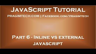 Inline vs external javascript