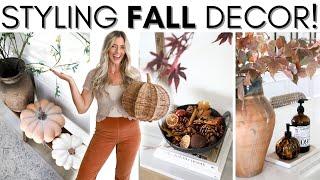 STYLING *NEW* FALL DECOR || FALL DECORATING IDEAS || AUTUMN DECOR || HOMEGOODS DECOR HAUL