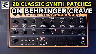Behringer Crave: 20 classic patches