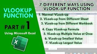 7 Different Ways to use Vlookup Function in Microsoft Excel part 1