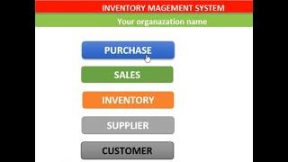 Inventory Management System || Microsoft Excel