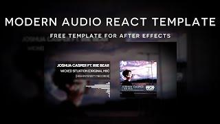 Modern Audio React Template | After Effects [free]