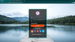 Login form with Social media | Social Login form with HTML and CSS