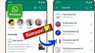 Come rimuovere il canale WhatsApp | Rimuovi l'aggiornamento del canale WhatsApp