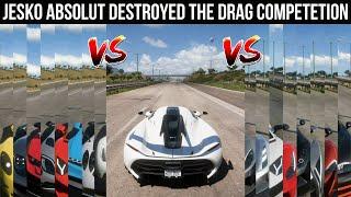 KOENIGSEGG JESKO ABSOLUT CRUSHED THE DRAG RACE COMPETETION | JESKO ABSOLUT BATTLE | FH5 DRAG BATTLE