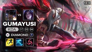 T1 Gumayusi Kai'Sa vs Nilah ADC - KR Diamond - Patch 13.14 Season 13