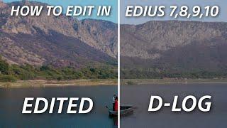 How To Colour Grade D-Log Videos On Edius 7,8,9,10 | Edit Cinematic Pre-wedding Drone Videos 
