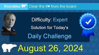 Microsoft Solitaire Collection: Klondike - Expert - August 26, 2024