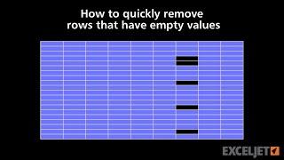 How to quickly remove rows that have empty values Win