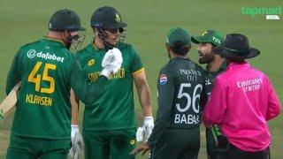 Fight Fight Muhammad Rizwan & Babar azam with klasen & david miler | Pak vs Sa 2nd odi