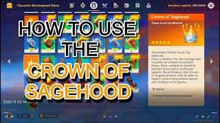 How to Use The Crown of Sagehood - Genshin Impact