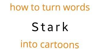 VERY VERY EASY , How to turn words into cartoons for kids