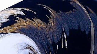 FLOWING ELEGANCE: A Mesmerizing Straight Pour Experience / Acrylic Pouring Abstract Art (363)