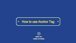 HTML Anchor Tag