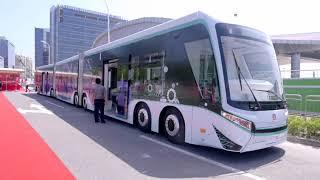 The electric bus（Digital rail Rapid Transit） developed by CRRC Puzhen Company