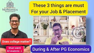 What an Economics student should do to get a successful Career? Must know 3 Skills for Job (Naukri)
