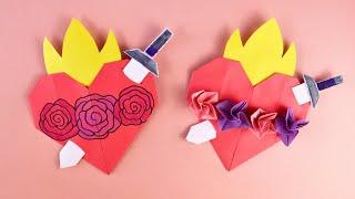 How to Make an Origami Immaculate Heart of Mary - Catholic Craft