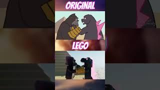 Godzilla x Kong Dance Battle (Side by Side) #lego #godzillavskong #memes