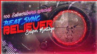 100 subscribers special Montage By GoldenGamerzYT | believer  #montage #PUBG