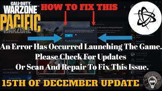 COD: Warzone Pacific Update- How to Fix ( an error has occurred launching the game. ) *NEW UPDATE*