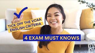 Advice on how to get A+ and tick off the VCAA English criteria