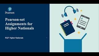 Training Video for the RQF BTEC Higher Nationals Pearson-set Assignments