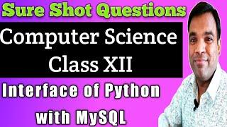 3 marks question computer science class xii | interface of python with SQL database computer science