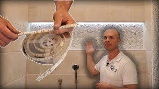 How to Install LED Lights In Shower Niche --- ACTUAL JOB!!