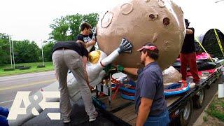 Dusty Hauls HUGE Student Art Sculptures to Duct Tape Festival (S6) | Shipping Wars | A&E