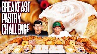 EPIC BREAKFAST PASTRY CHALLENGE! | 29,000 Calories | Twins vs. Food