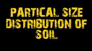 Partical size distribution analysis of soil