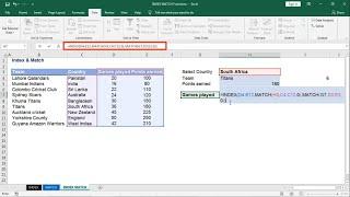 Lecture 33 - Excel - INDEX MATCH Functions