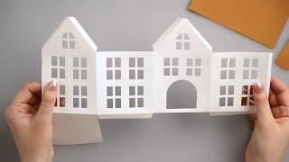 3D Paper House Video Tutorial + SVG, DXF, PDF Templates