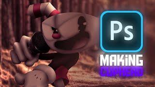 Making Cuphead from a Friday Night Funkin' Mod in Photoshop | Speed Edit