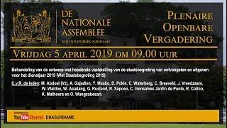 PLENAIRE OPENBARE VERGADERING 05 April 2019